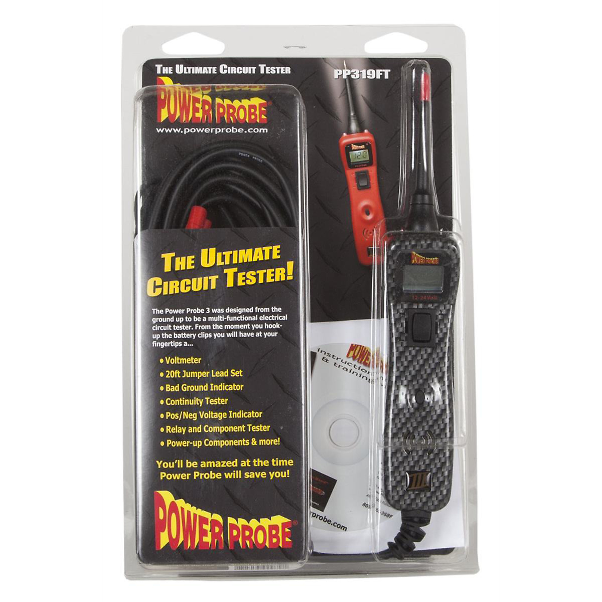 Power Probe PP3 Clam Shell — Carbon Fiber, Model# PPRPP3CSCARB